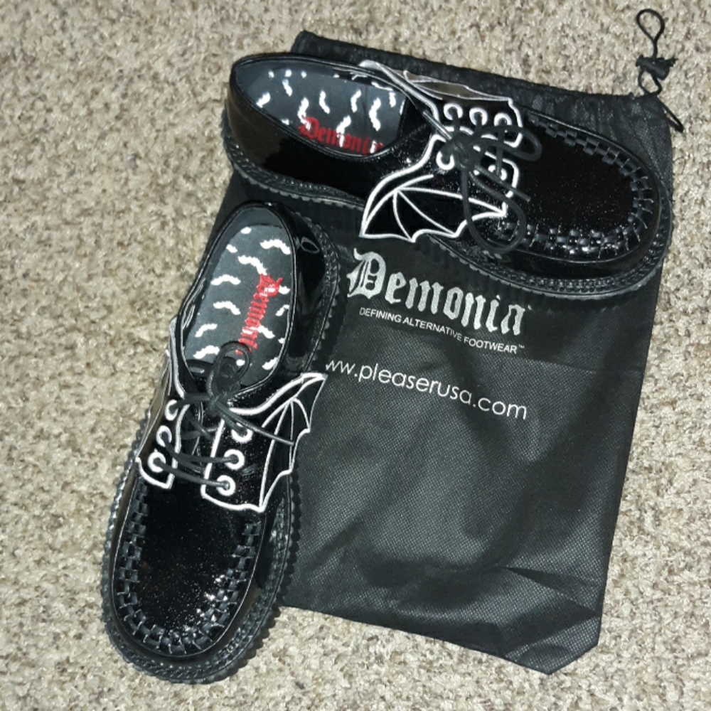 Demonia Creeper Bat Wing Shoes